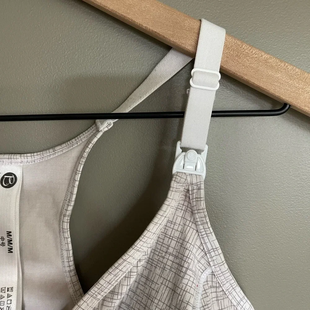 Bravado Designs Original Nursing Bra Crosshatch Grey Sz Medium Wireless Bralette